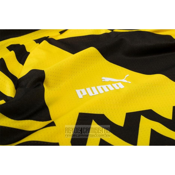 Camiseta De Futbol Pre Partido del Borussia Dortmund 2022 Amarillo y Negro